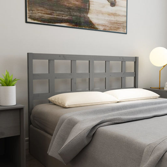 Berkfield Bed Headboard Grey 165.5x4x100 cm Solid Wood Pine