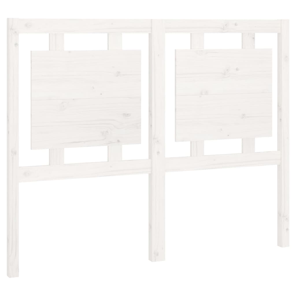 Berkfield Bed Headboard White 125.5x4x100 cm Solid Pine Wood