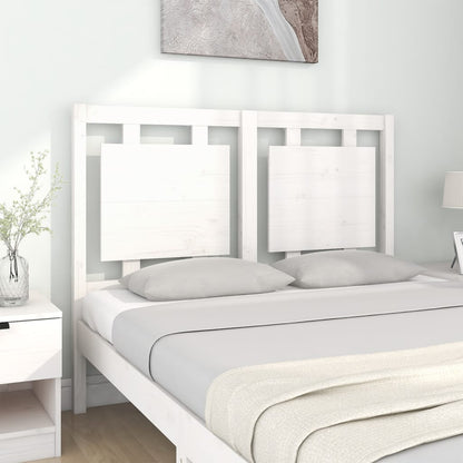 Berkfield Bed Headboard White 125.5x4x100 cm Solid Pine Wood
