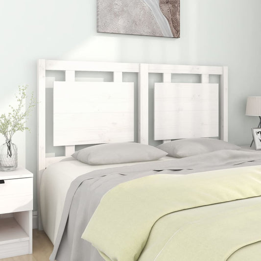 Berkfield Bed Headboard White 140.5x4x100 cm Solid Pine Wood