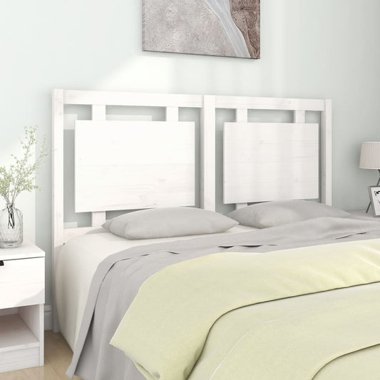 Berkfield Bed Headboard White 145.5x4x100 cm Solid Pine Wood