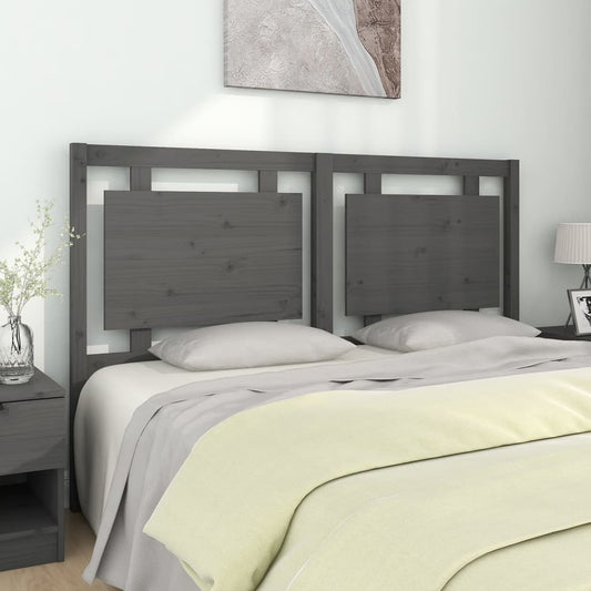Berkfield Bed Headboard Grey 155.5x4x100 cm Solid Pine Wood