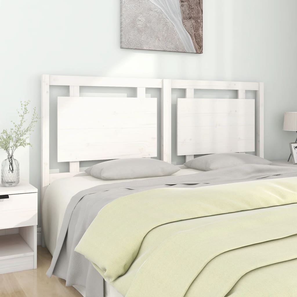 Berkfield Bed Headboard White 165.5x4x100 cm Solid Pine Wood