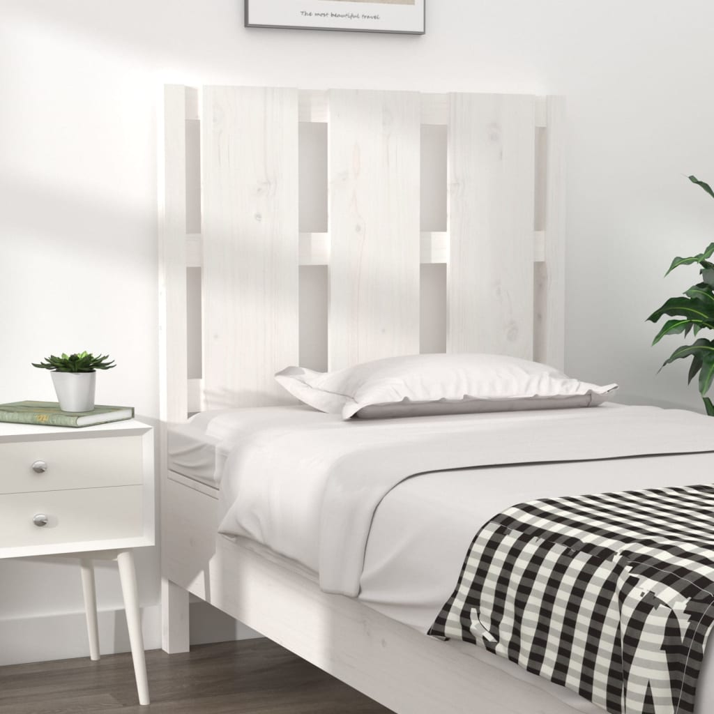 Berkfield Bed Headboard White 80.5x4x100 cm Solid Wood Pine