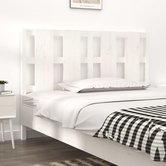 Berkfield Bed Headboard White 145.5x4x100 cm Solid Wood Pine