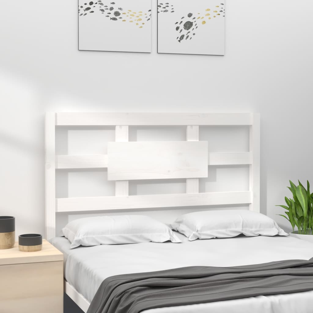 Berkfield Bed Headboard White 95.5x4x100 cm Solid Wood Pine