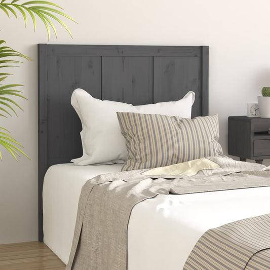 Berkfield Bed Headboard Grey 80.5x4x100 cm Solid Pine Wood