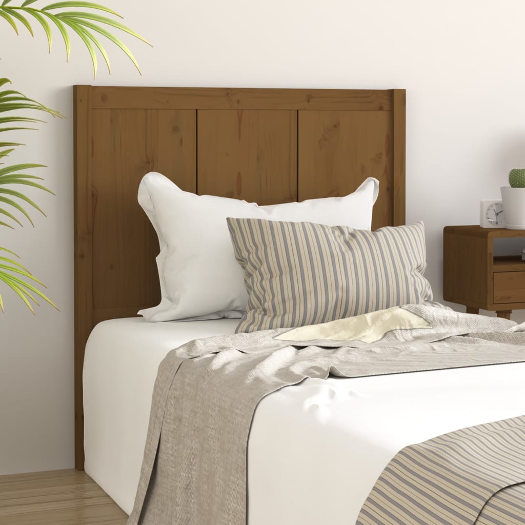 Berkfield Bed Headboard Honey Brown 95.5x4x100 cm Solid Pine Wood