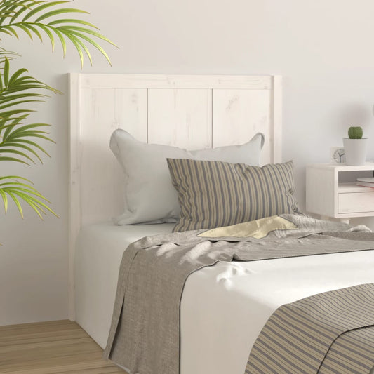 Berkfield Bed Headboard White 105.5x4x100 cm Solid Pine Wood