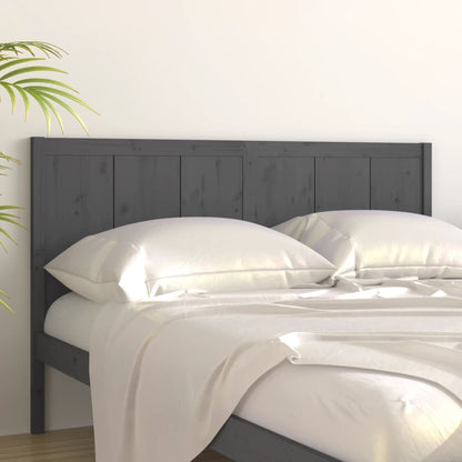 Berkfield Bed Headboard Grey 185.5x4x100 cm Solid Pine Wood