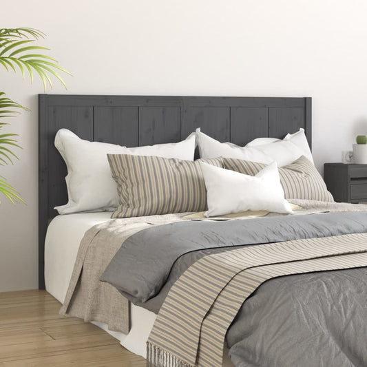 Berkfield Bed Headboard Grey 205.5x4x100 cm Solid Pine Wood