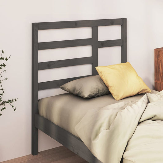 Berkfield Bed Headboard Grey 106x4x104 cm Solid Wood Pine