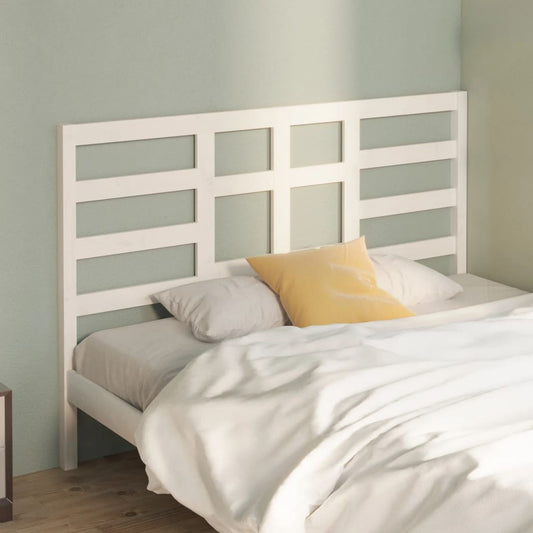 Berkfield Bed Headboard White 126x4x104 cm Solid Wood Pine