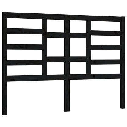 Berkfield Bed Headboard Black 141x4x104 cm Solid Wood Pine