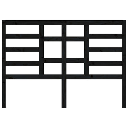 Berkfield Bed Headboard Black 141x4x104 cm Solid Wood Pine