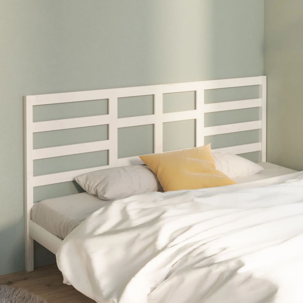 Berkfield Bed Headboard White 186x4x104 cm Solid Wood Pine