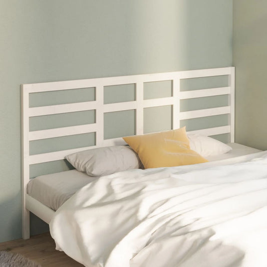 Berkfield Bed Headboard White 206x4x104 cm Solid Wood Pine