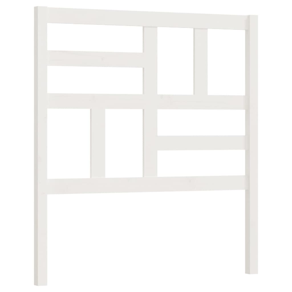 Berkfield Bed Headboard White 81x4x104 cm Solid Wood Pine