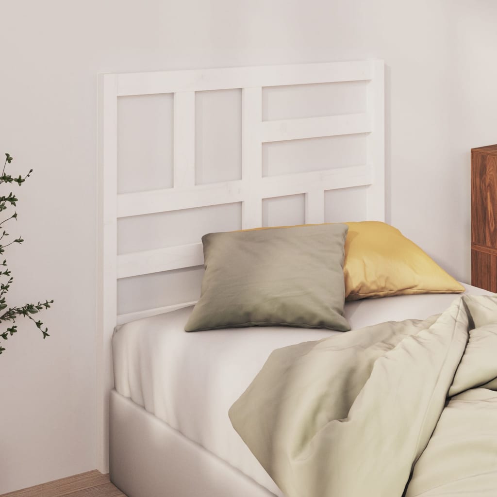 Berkfield Bed Headboard White 81x4x104 cm Solid Wood Pine