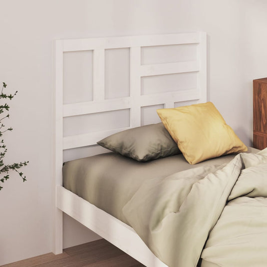 Berkfield Bed Headboard White 81x4x104 cm Solid Wood Pine