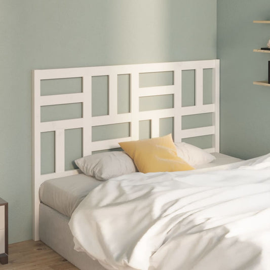 Berkfield Bed Headboard White 126x4x104 cm Solid Wood Pine