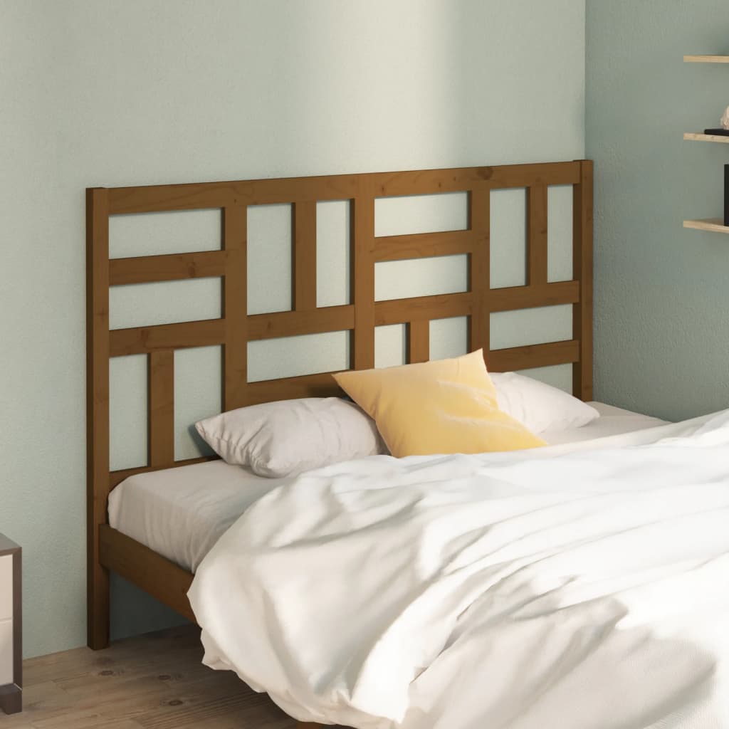 Berkfield Bed Headboard Honey Brown 146x4x104 cm Solid Wood Pine
