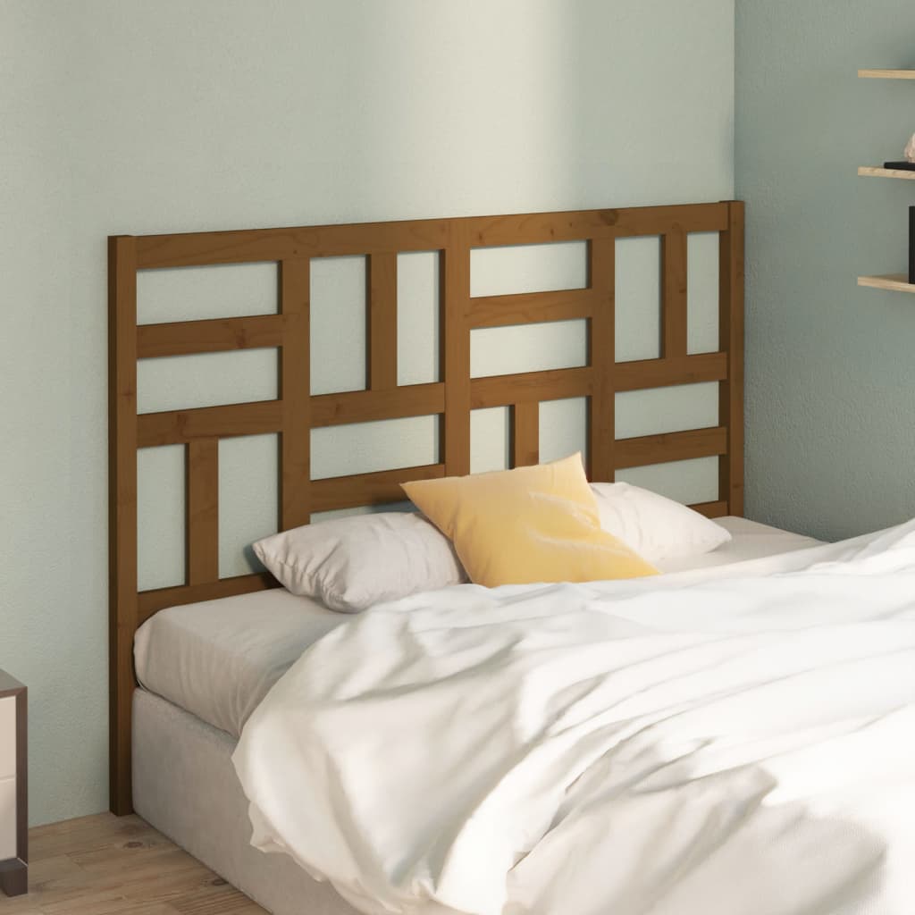 Berkfield Bed Headboard Honey Brown 146x4x104 cm Solid Wood Pine