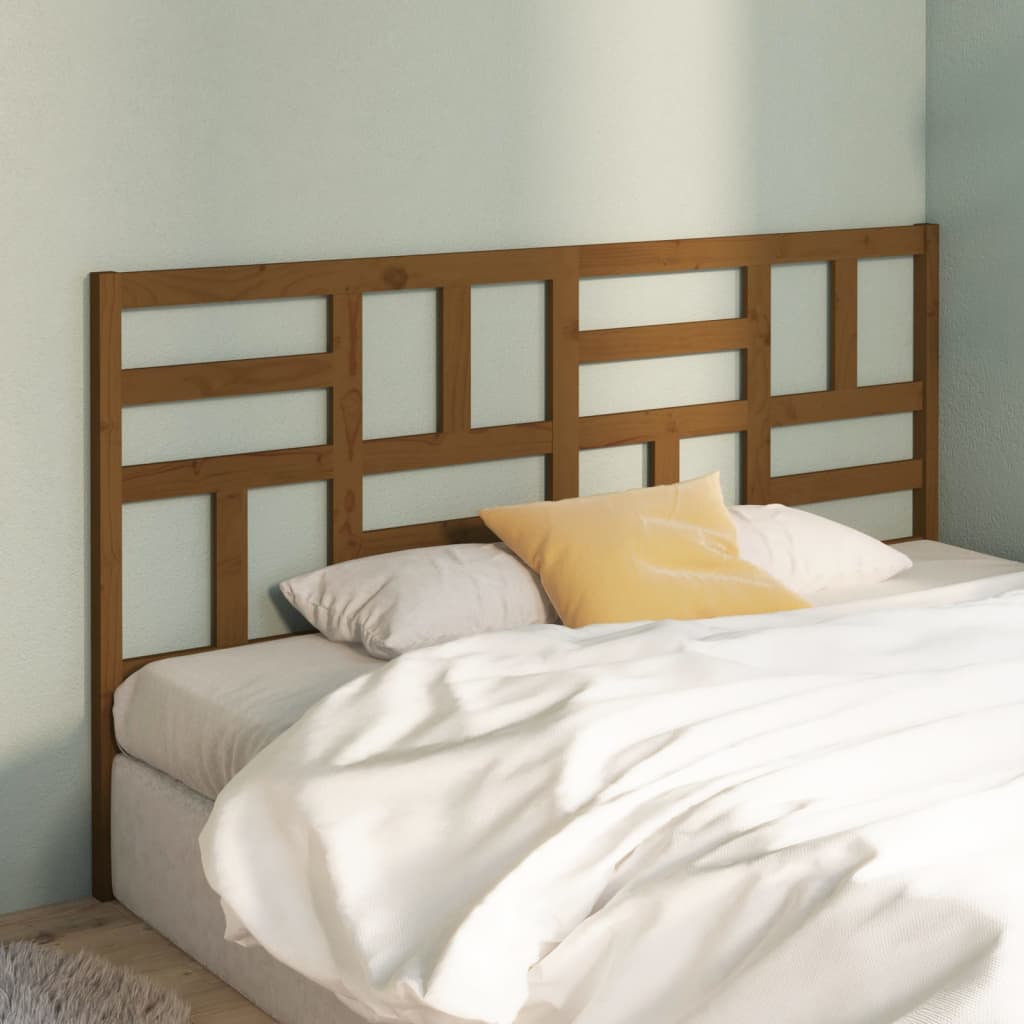 Berkfield Bed Headboard Honey Brown 206x4x104 cm Solid Wood Pine