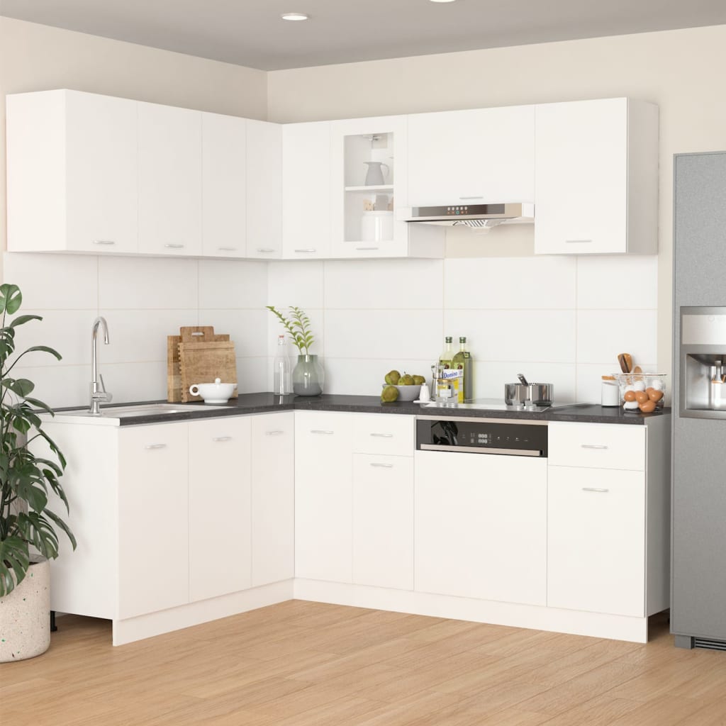 Berkfield 11 Piece Kitchen Cabinet Set with Worktop White Engineered Wood