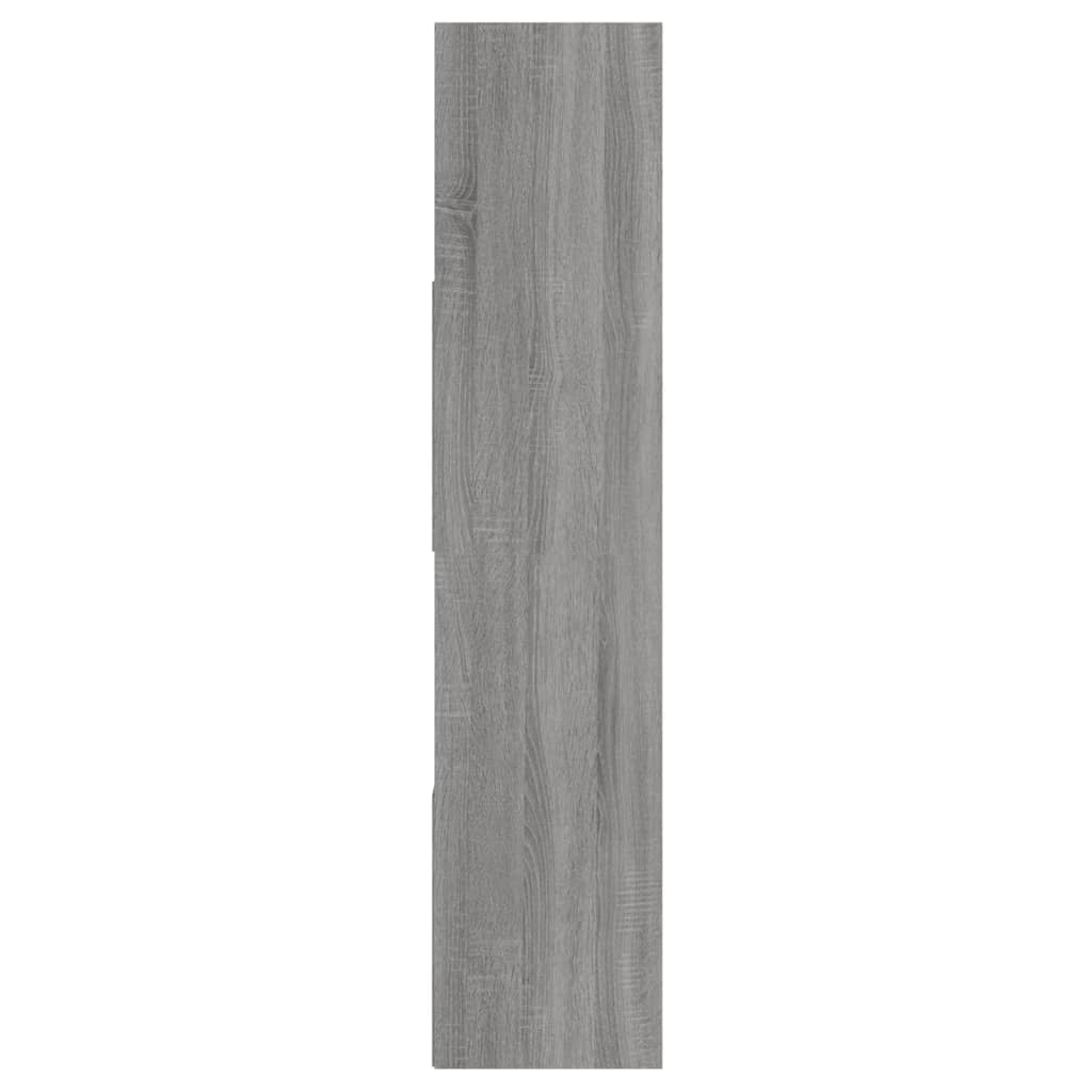 Berkfield Book Cabinet Grey Sonoma 110x24x110 cm Engineered Wood