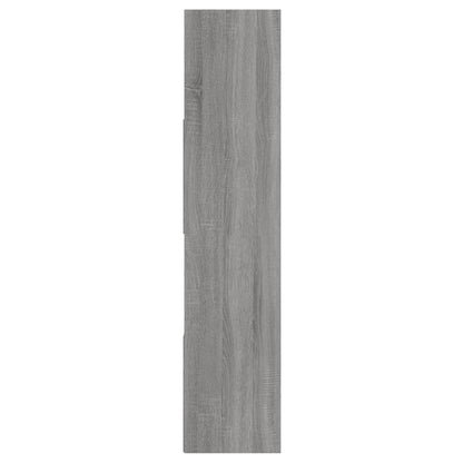 Berkfield Book Cabinet Grey Sonoma 110x24x110 cm Engineered Wood
