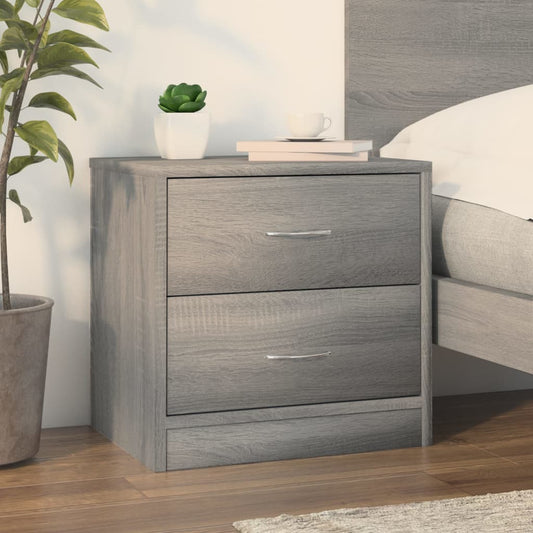 Berkfield Bedside Cabinet Grey Sonoma 40x30x40 cm Engineered Wood