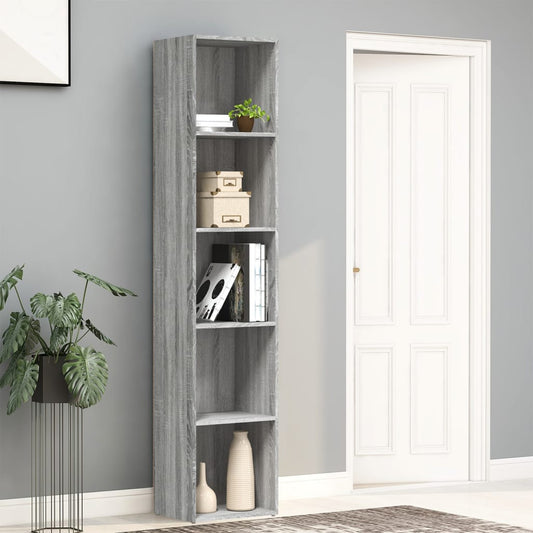 Berkfield Book Cabinet Grey Sonoma 40x30x189 cm Engineered Wood