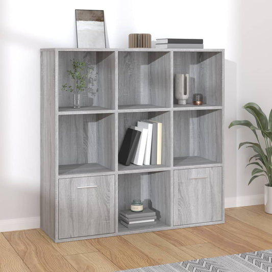 Berkfield Book Cabinet Grey Sonoma 98x30x98 cm