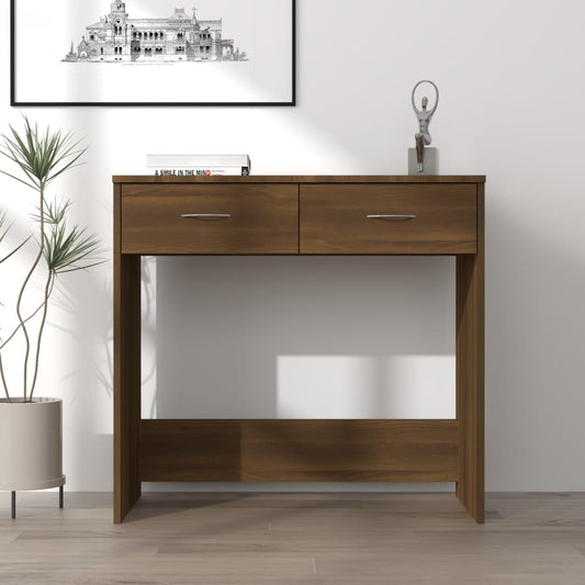 Berkfield Desk Brown Oak 80x40x75 cm Engineered Wood