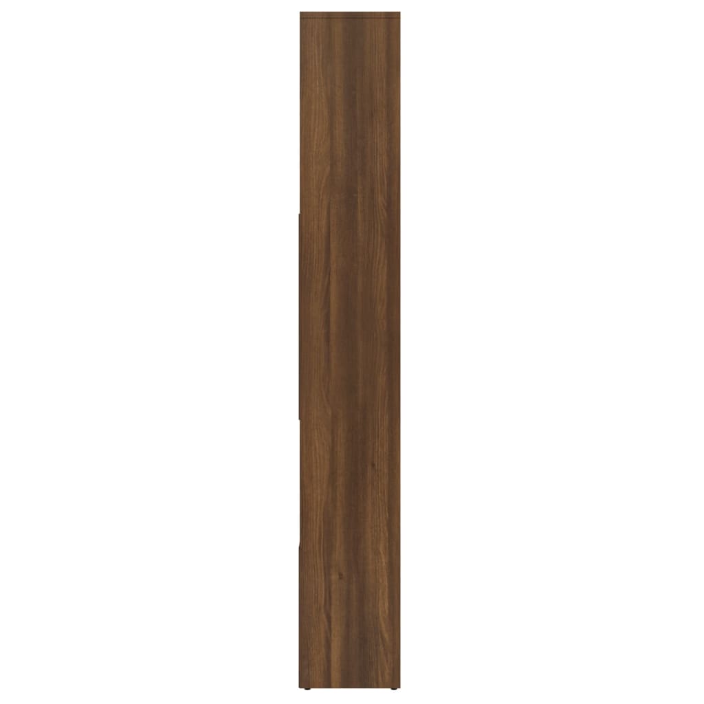 Berkfield Book Cabinet Brown Oak 67x24x161 cm Engineered Wood
