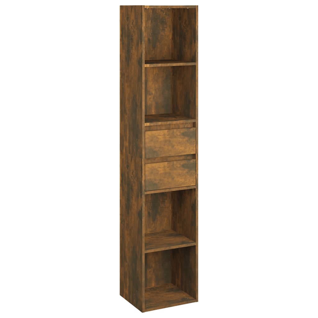 Berkfield Book Cabinet Smoked Oak 36x30x171 cm Engineered Wood