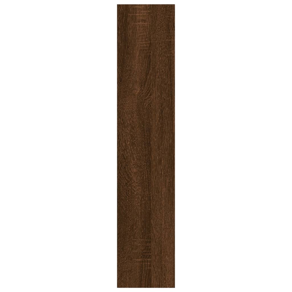 Berkfield Wall Shelf Brown Oak 90x16x78 cm Engineered Wood