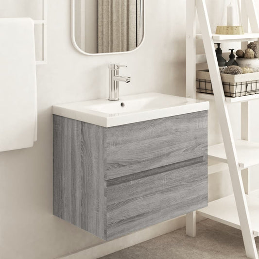 Berkfield Sink Cabinet Grey Sonoma 60x38.5x45 cm Engineered Wood