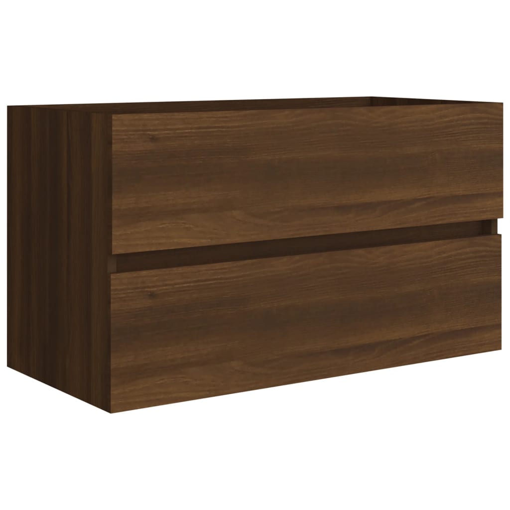 Berkfield Sink Cabinet Brown Oak 80x38.5x45 cm Engineered Wood