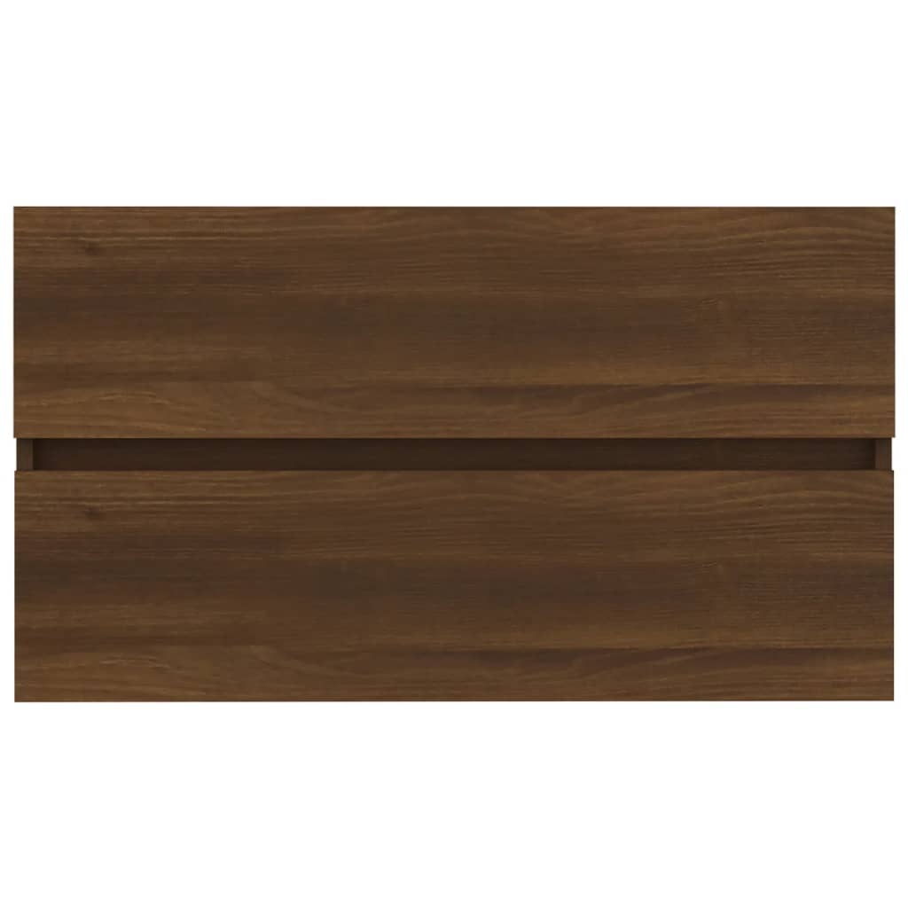 Berkfield Sink Cabinet Brown Oak 80x38.5x45 cm Engineered Wood