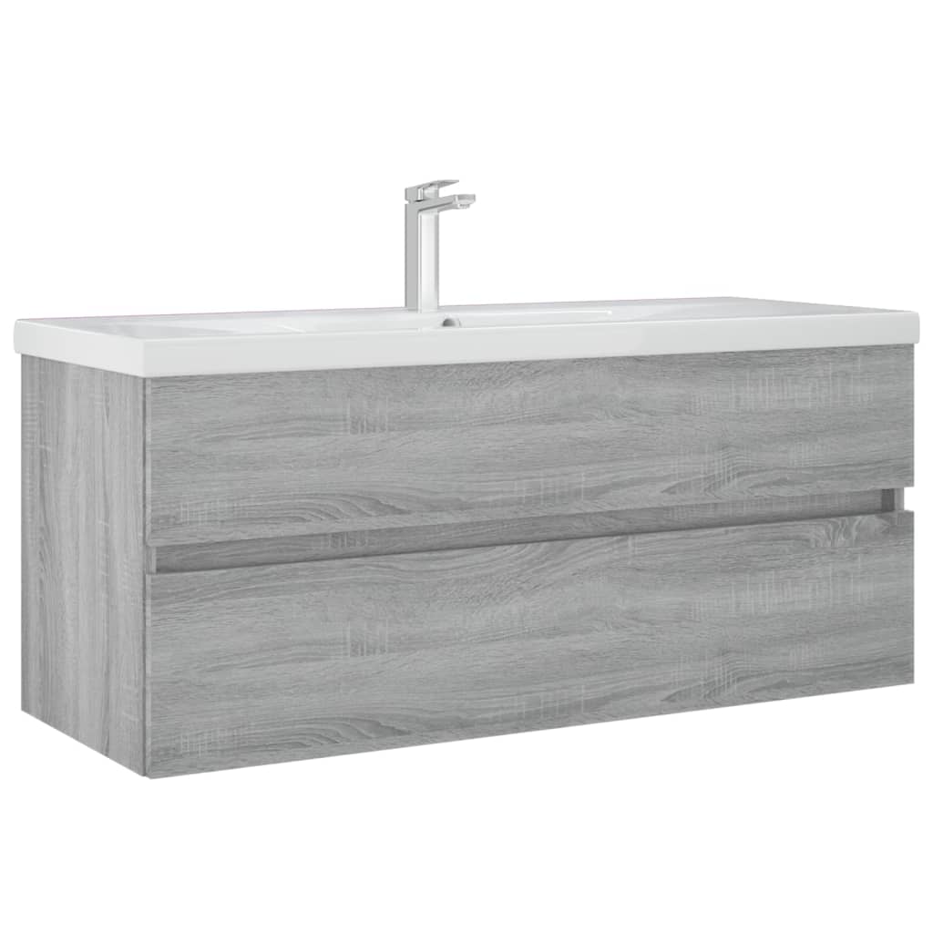 Berkfield Sink Cabinet Grey Sonoma 100x38.5x45 cm Engineered Wood
