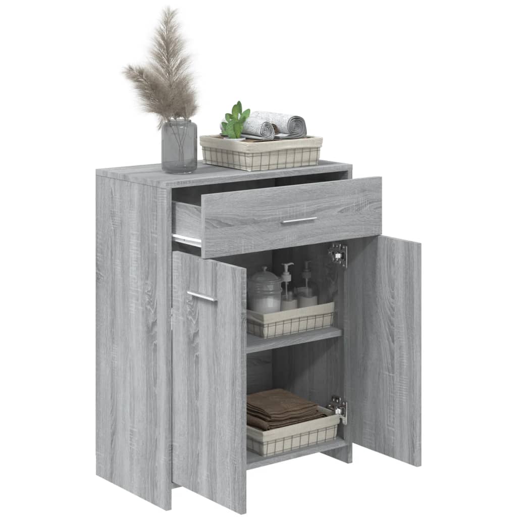 Berkfield Bathroom Cabinet Grey Sonoma 60x33x80 cm Engineered Wood