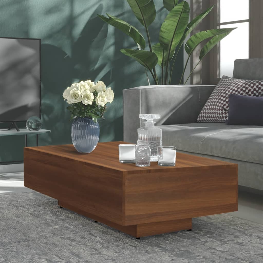Berkfield Coffee Table Brown Oak 115x60x31 cm Engineered Wood