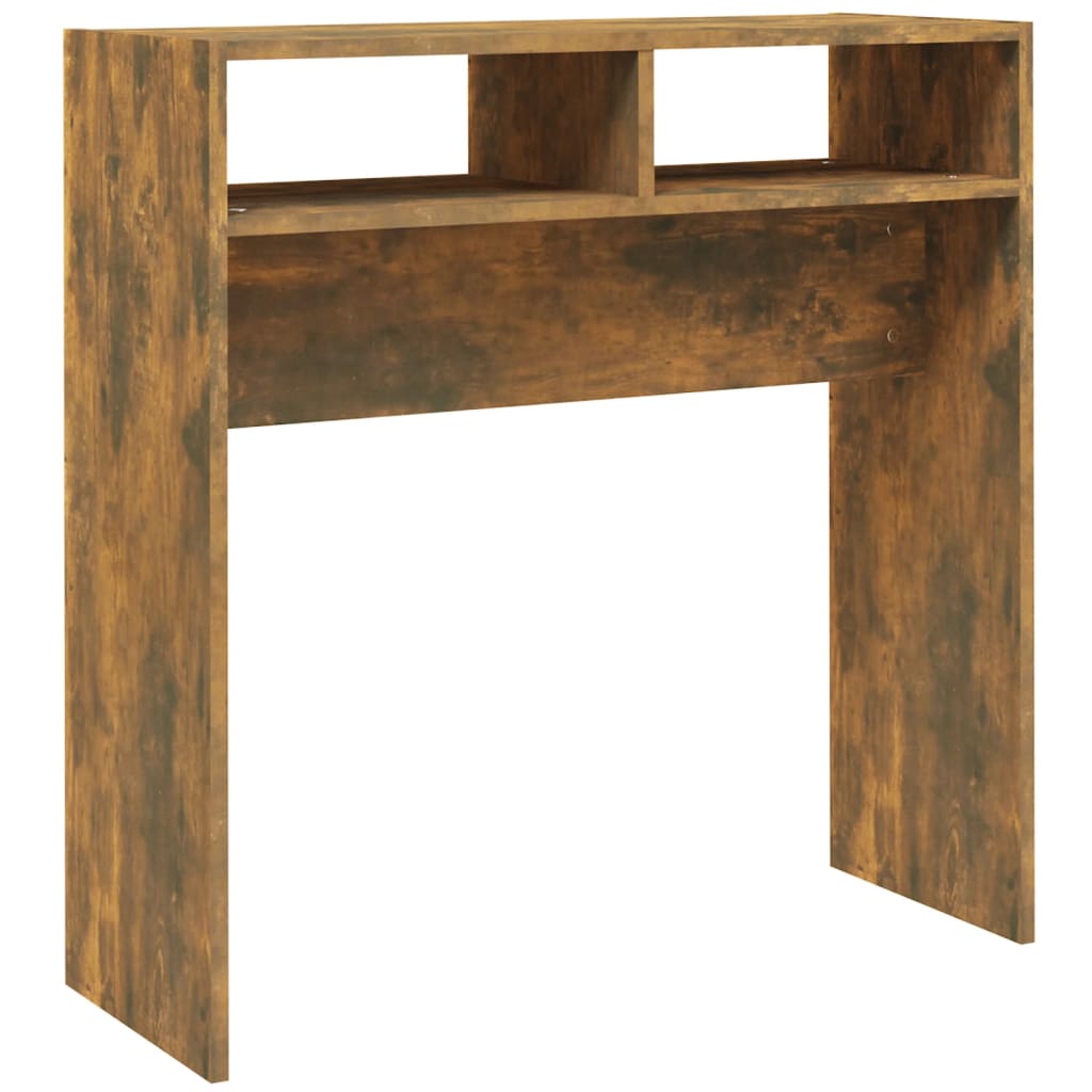 Berkfield Console Table Smoked Oak 78x30x80 cm Engineered Wood