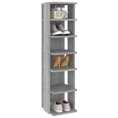 Berkfield Shoe Rack Grey Sonoma 27.5x27x102 cm Engineered Wood
