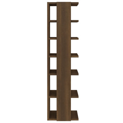 Berkfield Shoe Rack Brown Oak 27.5x27x102 cm Engineered Wood