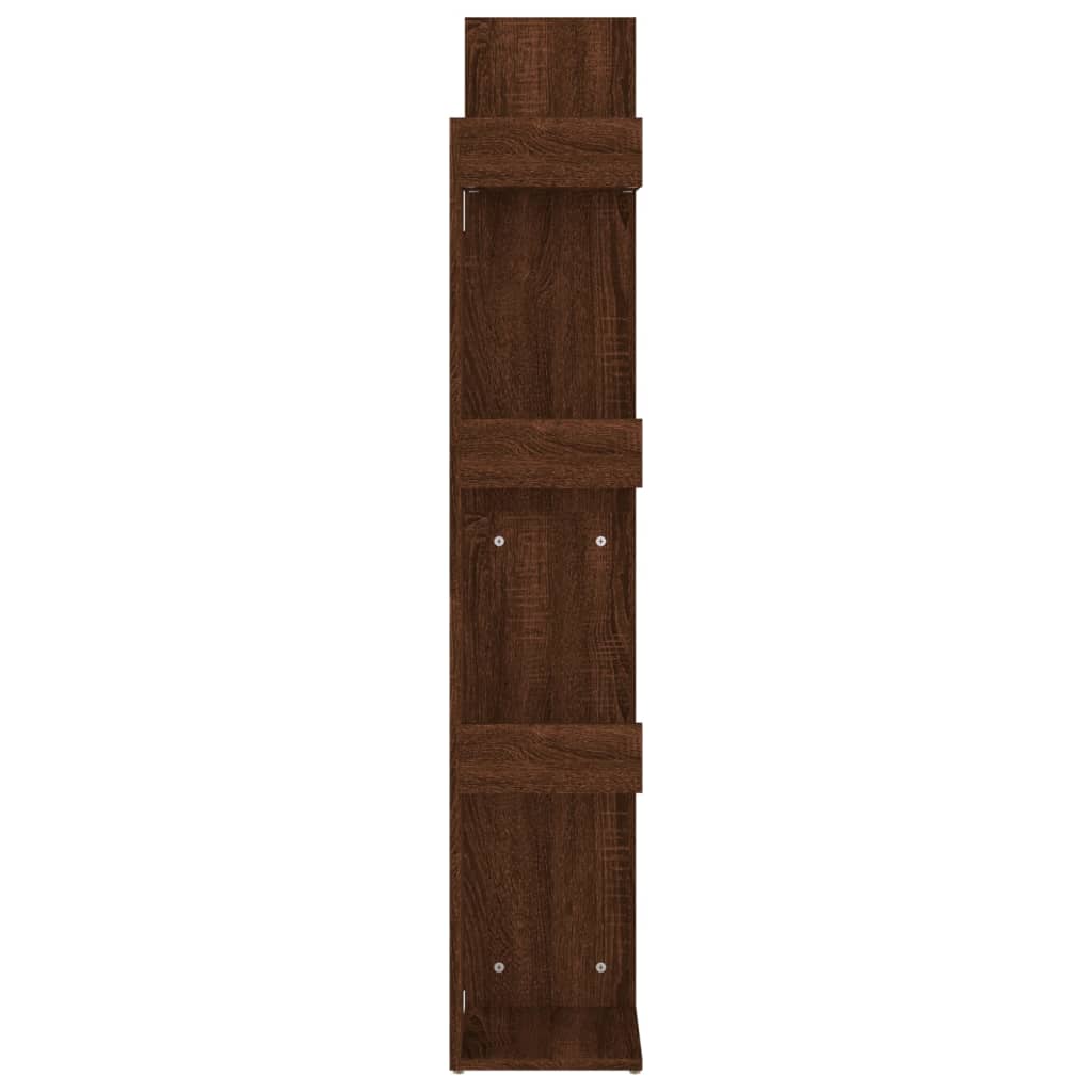 Berkfield Book Cabinet 48x25.5x140 cm Brown Oak Engineered Wood