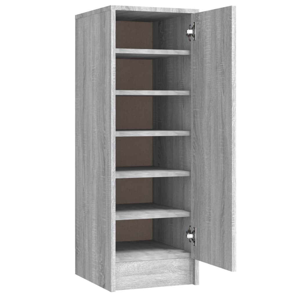 Berkfield Shoe Cabinet Grey Sonoma 32x35x92 cm Engineered Wood