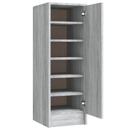 Berkfield Shoe Cabinet Grey Sonoma 32x35x92 cm Engineered Wood